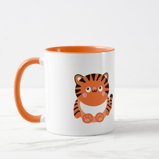 Cute tiger personalised mug (Left)