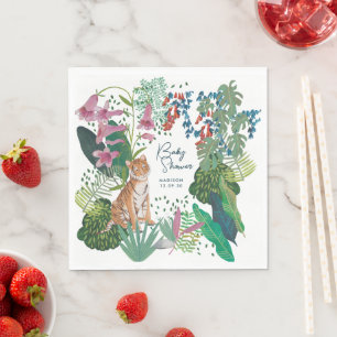 Cute Tiger Safari Jungle New Baby Shower    Napkin