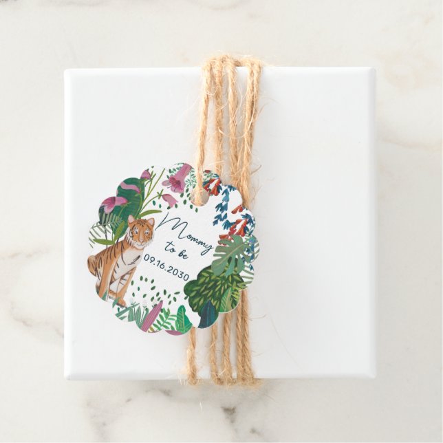 Cute Tiger Safari Mummy to Be Baby Shower    Favour Tags (In Situ)