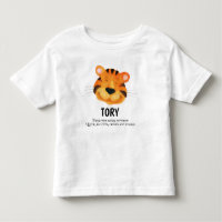 Cute Tiger Tory name meaning t-shirt