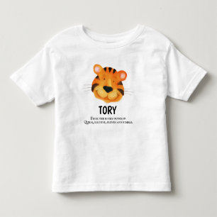Cute Tiger Tory name meaning t-shirt
