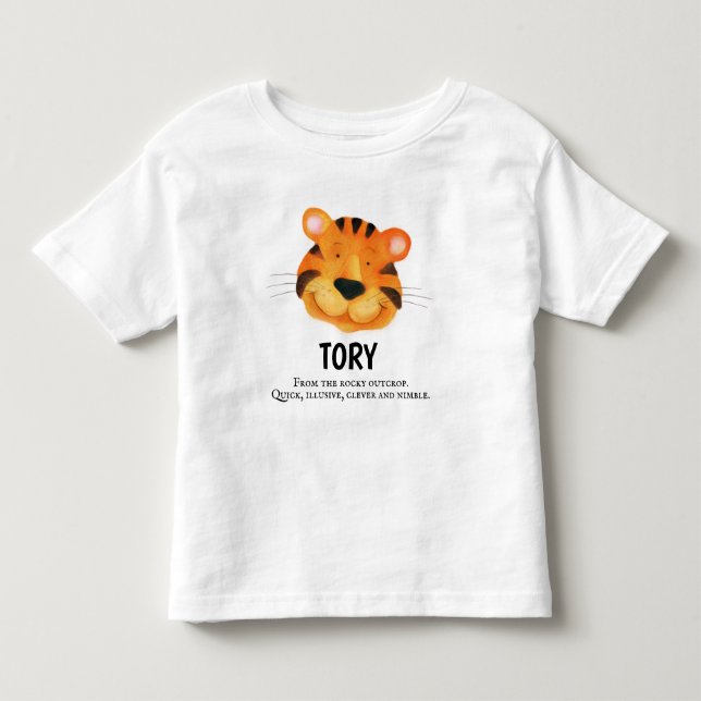 Cute Tiger Tory name meaning t-shirt (Front)
