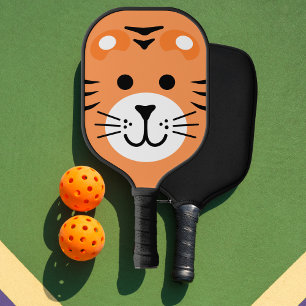 Cute Tiger Wild One Jungle Safari Kids Cartoon Pickleball Paddle