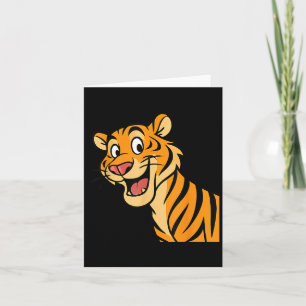 Cute Tiger Wildcat Funny Wildlife Animal Jungle Card