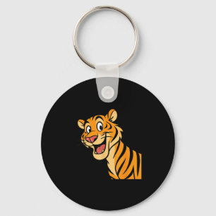 Cute Tiger Wildcat Funny Wildlife Animal Jungle Key Ring