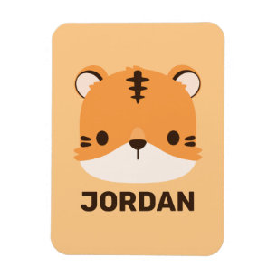 Cute Tiger with Personalised Name Magnet