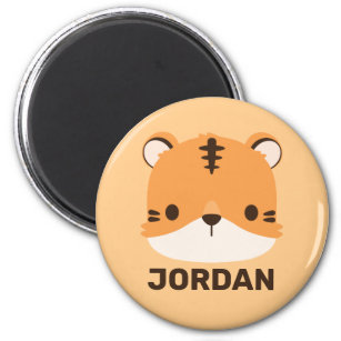 Cute Tiger with Personalised Name Magnet