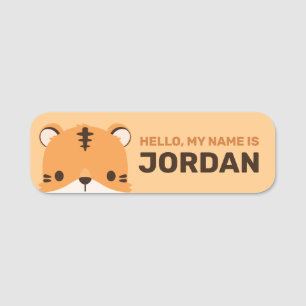 Cute Tiger with Personalised Name Tag