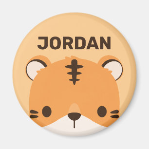 Cute Tiger with Personalized Name Magnet