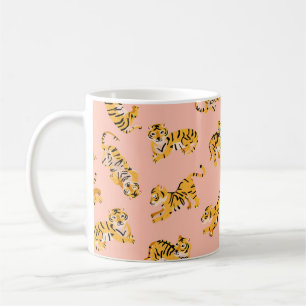 Cute tigers seamless pattern coffee mug