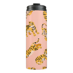 Cute tigers seamless pattern thermal tumbler