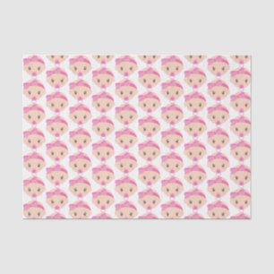 cute tiled baby girl  tissue paper