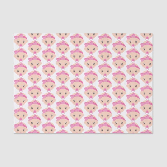 cute tiled baby girl  tissue paper (Front)