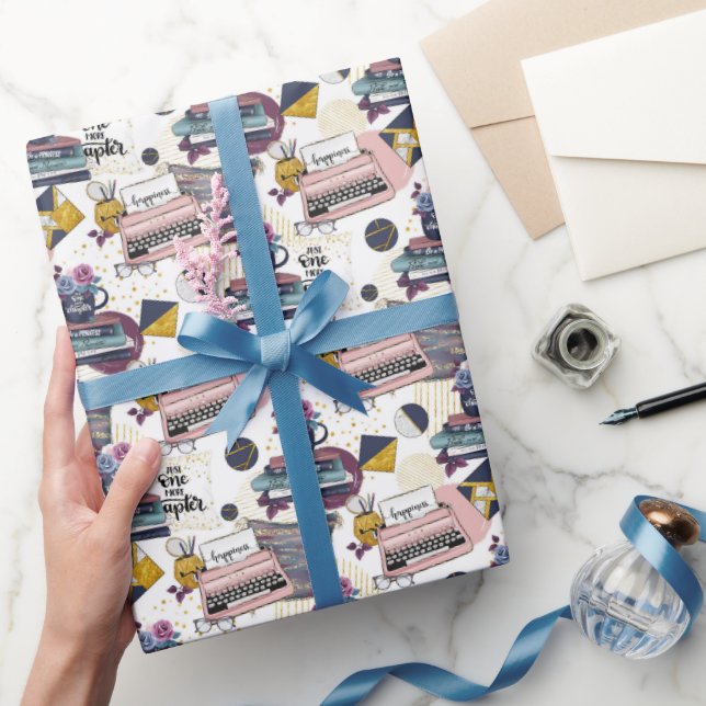 Cute tiled book cosy pattern  wrapping paper (Gifting)