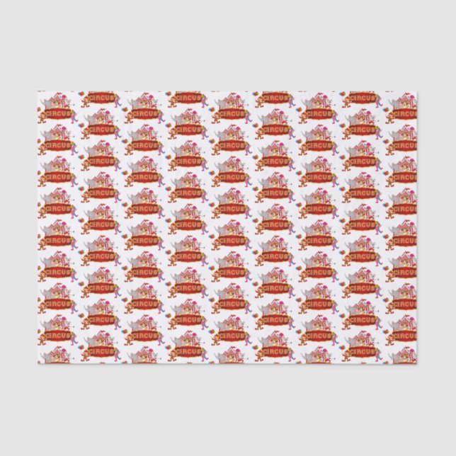 cute tiled Circus party  Tissue Paper (Front)