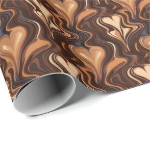 Cute tiled coffee lovers pattern party wrapping paper