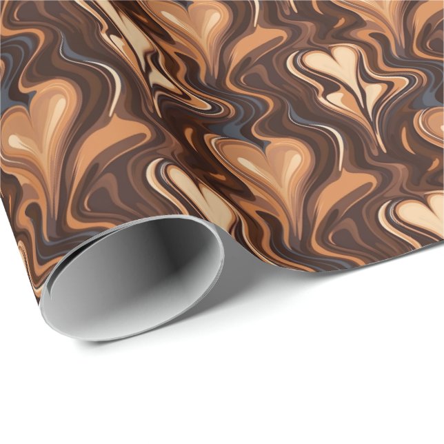 Cute tiled coffee lovers pattern party wrapping paper (Roll Corner)