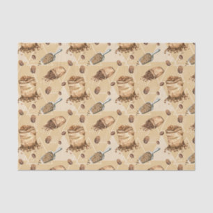 cute tiled coffee pattern tissue paper
