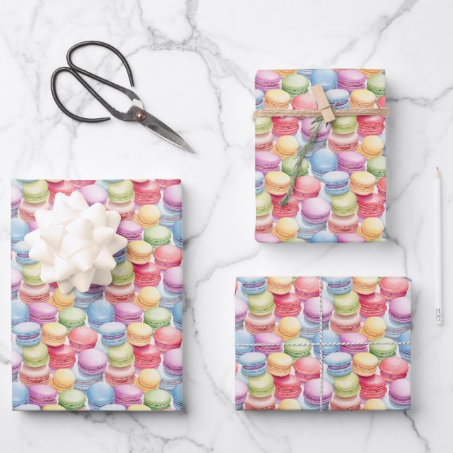 Cute tiled cookie party wrapping paper sheet (Front)