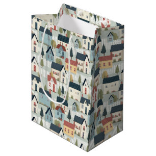 Cute tiled cottage core House warming party Medium Gift Bag