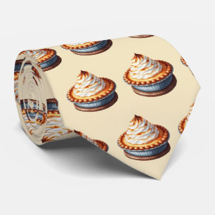 Cute tiled custard pie pattern tie