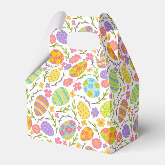 cute tiled Easter egg pattern Favour Box (Front Side)
