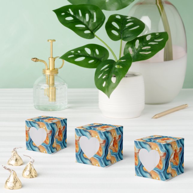 Cute tiled faux agate tiled pattern  favour box (Multiple)