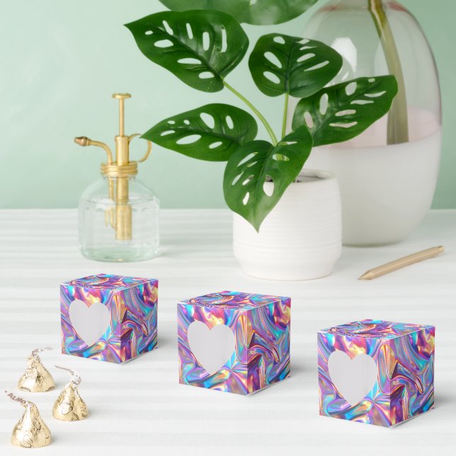 Cute tiled faux foil pattern party favour box (Multiple)