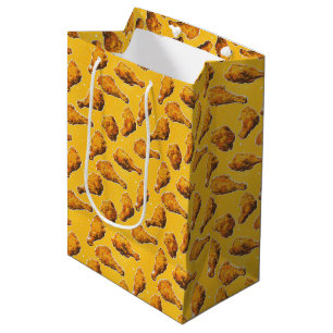 Cute tiled fried chicken pattern  medium gift bag