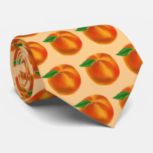 cute tiled fruit peach pattern  tie