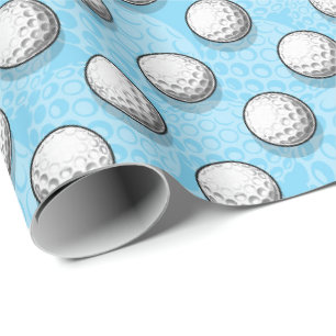 cute tiled golf ball tiled pattern wrapping paper