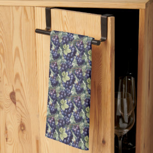 cute tiled grape patterns fruit tea towel