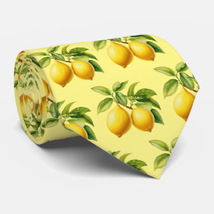 Cute tiled lemon fruit pattern  tie