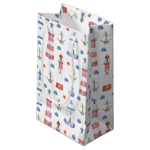 cute tiled lighthouse beach party  small gift bag