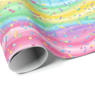 Cute tiled melting ice cream pattern  wrapping paper