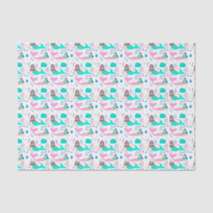 cute tiled mermaid lovers party  tissue paper