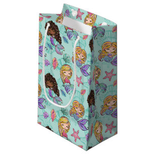 cute tiled mermaid party  small gift bag