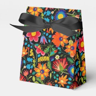 Cute tiled Mexican fiesta flowers Favour Box