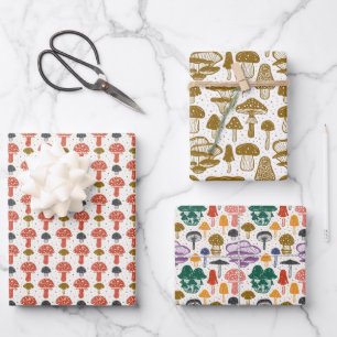 cute tiled mushroom pattern  wrapping paper sheet