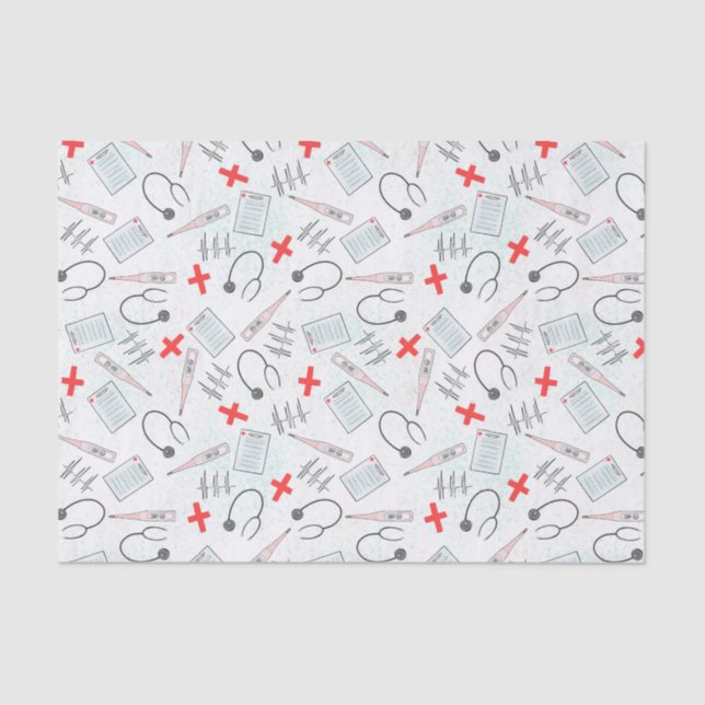 cute tiled Nurse pattern party  Tissue Paper (Front)