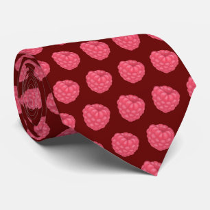 cute tiled raspberry pattern tie