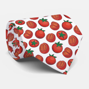 cute tiled sliced tomato pattern  tie