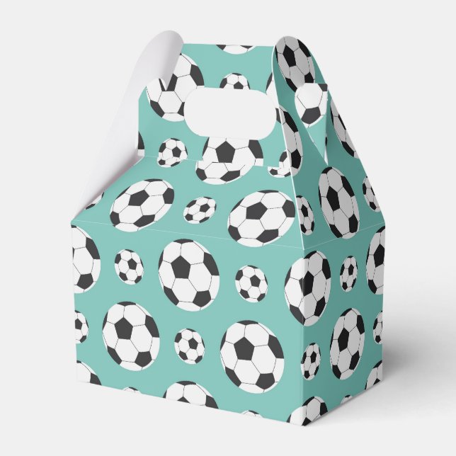 cute tiled soccer ball sports pattern  favour box (Front Side)