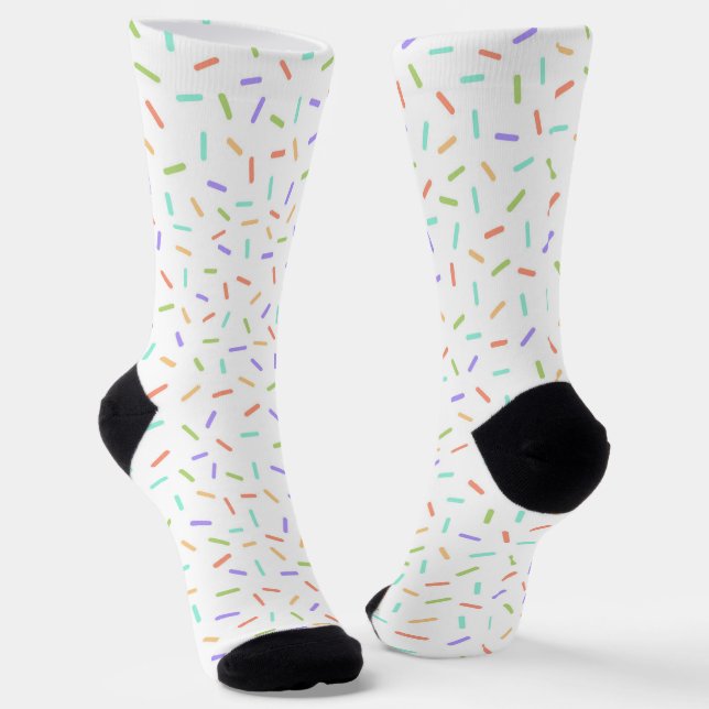 cute tiled sprinkles party time socks (Angled)