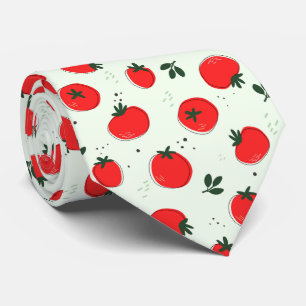 cute tiled tomato pattern tie