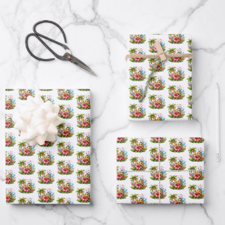 Cute tiled unisex baby bee pattern wrapping paper sheet