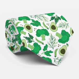 cute tiled vegetable pattern tie