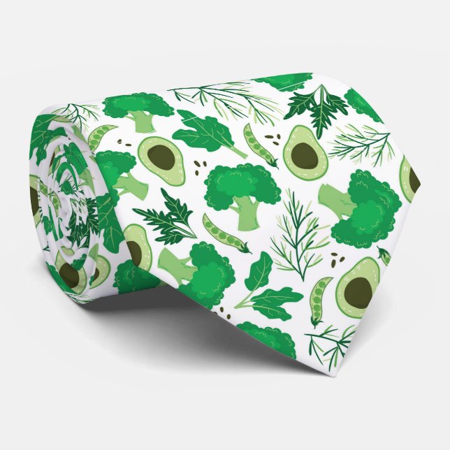 cute tiled vegetable pattern  tie (Rolled)