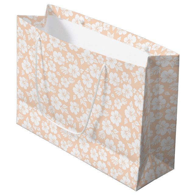 Cute Tiny Aesthetic Flower Seamless Pattern Large Gift Bag (Front Angled)