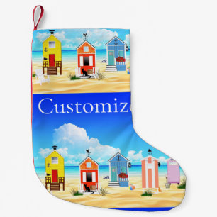 Cute Tiny Beach Shacks Thunder_Cove Small Christmas Stocking